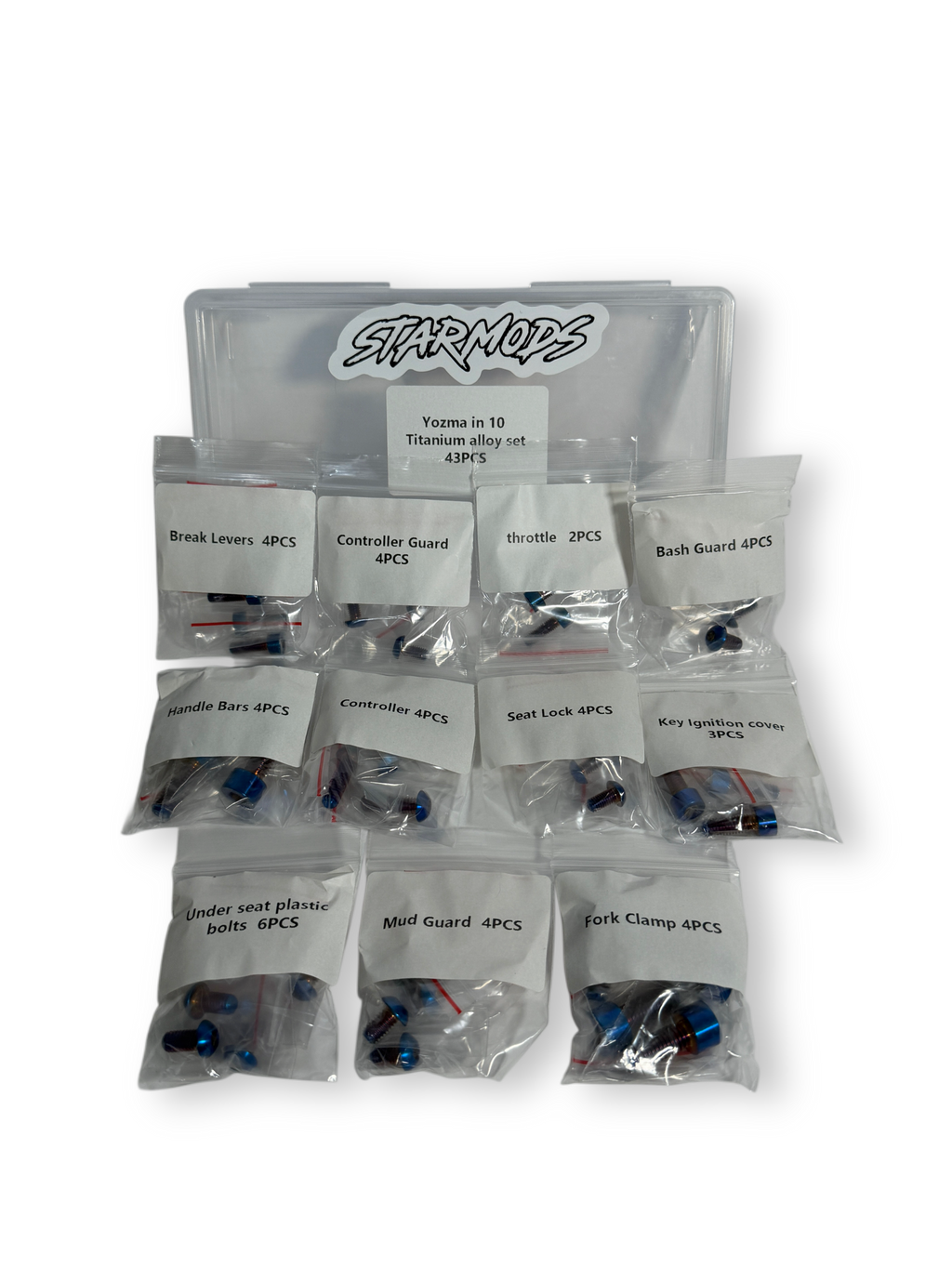 Yozma Full Titanium Bolt Kit (43 pcs)