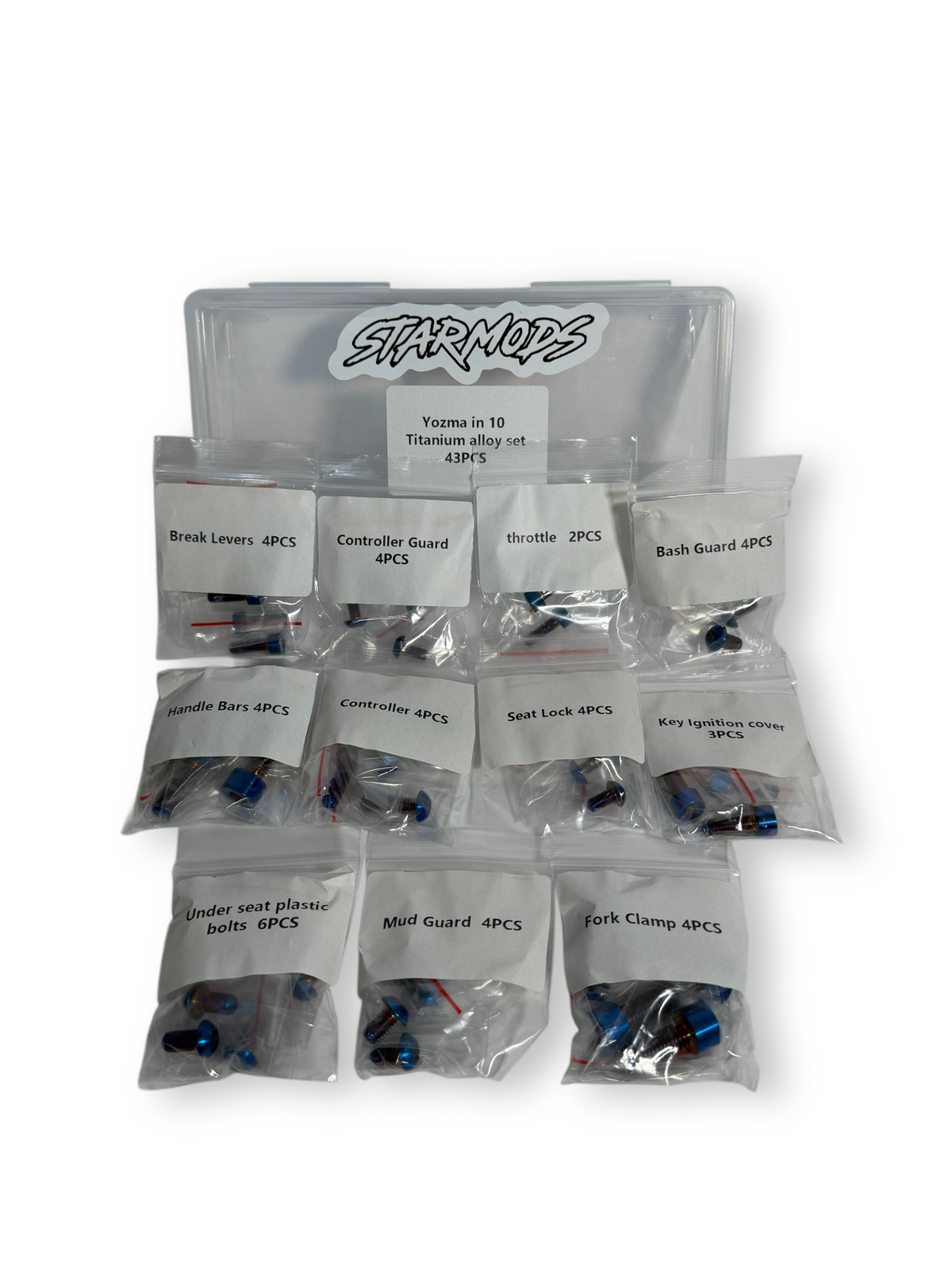 Yozma Full Titanium Bolt Kit (43 pcs)
